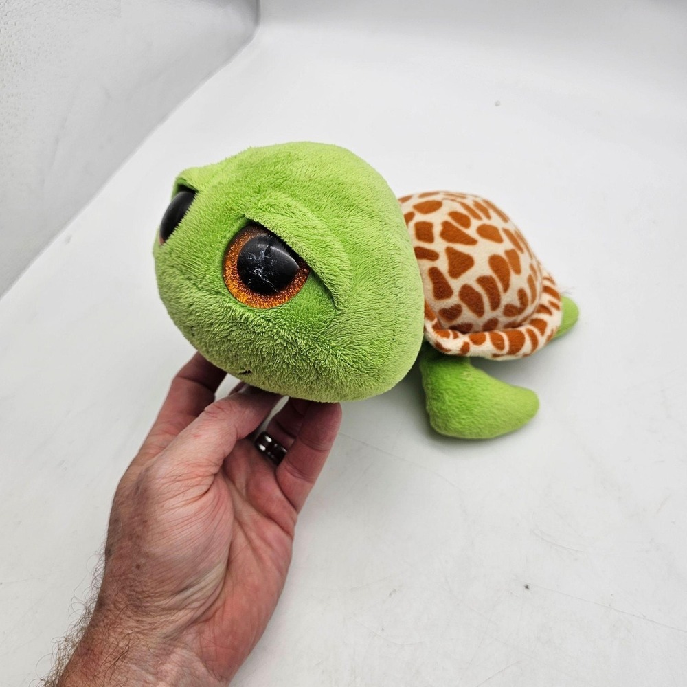 Ty Zippy Turtle Plush Stuffed Animal Toy Small Green Brown Soft Washable Cute
